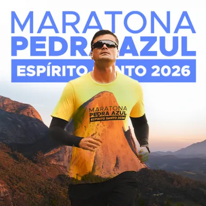 Imagem de divulgação da corrida Maratona Pedra Azul 2026