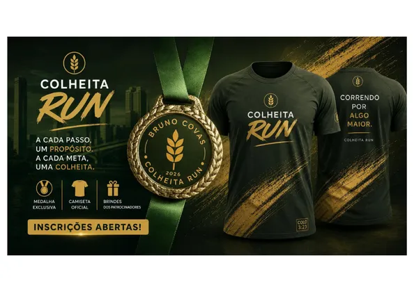 Imagem de divulgação da corrida Colheita Run - Bruno Covas (Pomar)