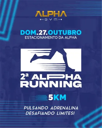 Imagem de divulgação da corrida 2ª Alpha Running