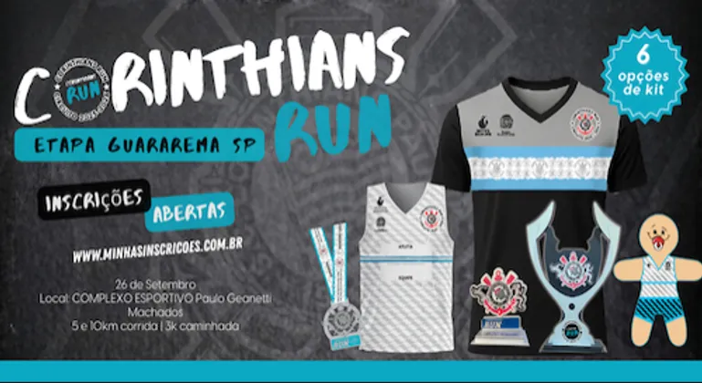 Imagem de divulgação da corrida Corinthians Run - Etapa Guararema