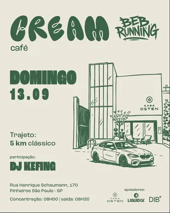 Imagem de divulgação da corrida 13.09 BEB Running × Café Cream