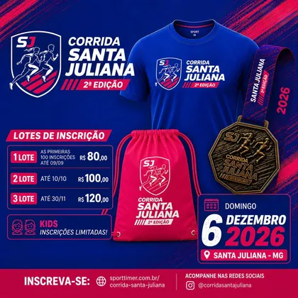 Imagem de divulgação da corrida Corrida Santa Juliana 2ª Edição