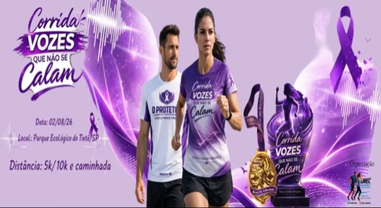 Imagem de divulgação da corrida Vozes que nao se calam -   Pq do Tiete
