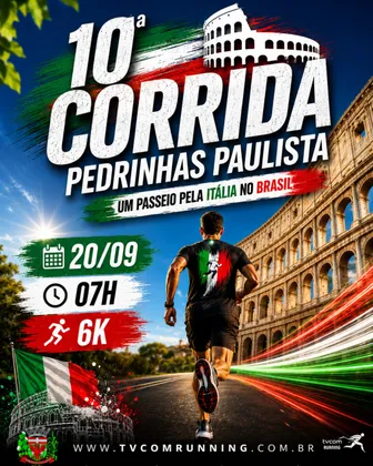 Imagem de divulgação da corrida 10ª Corrida Pedestre De Pedrinhas Paulista Sp