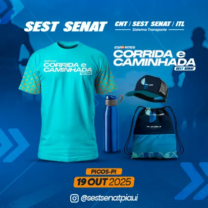 Imagem de divulgação da corrida Corrida Caminhada Sest Senat Picos 2025