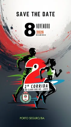 Imagem de divulgação da corrida 2ª Corrida Clube Dos 40