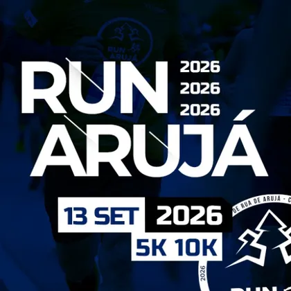 Imagem de divulgação da corrida Run Aruja 2026