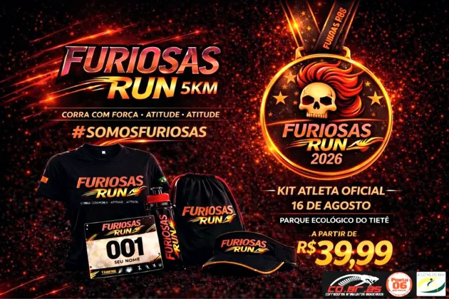 Imagem de divulgação da corrida Furiosas Run 5km