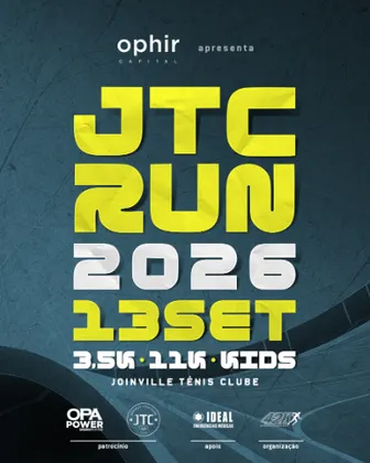 Imagem de divulgação da corrida Jtc Run 2026 - Joinville - Sc