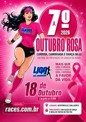 Imagem de divulgação da corrida 7º Outubro Rosa LC - Races