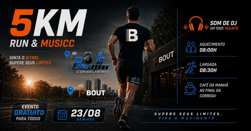Imagem de divulgação da corrida Run e corrida