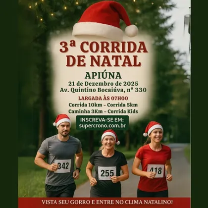 Imagem de divulgação da corrida 3° Corrida De Natal De Apiúna