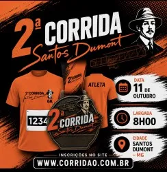 Imagem de divulgação da corrida 2ª Corrida Santos Dumont