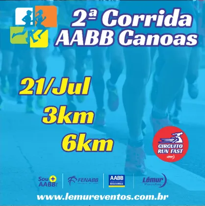 Imagem de divulgação da corrida 2ª Corrida Aabb Canoas