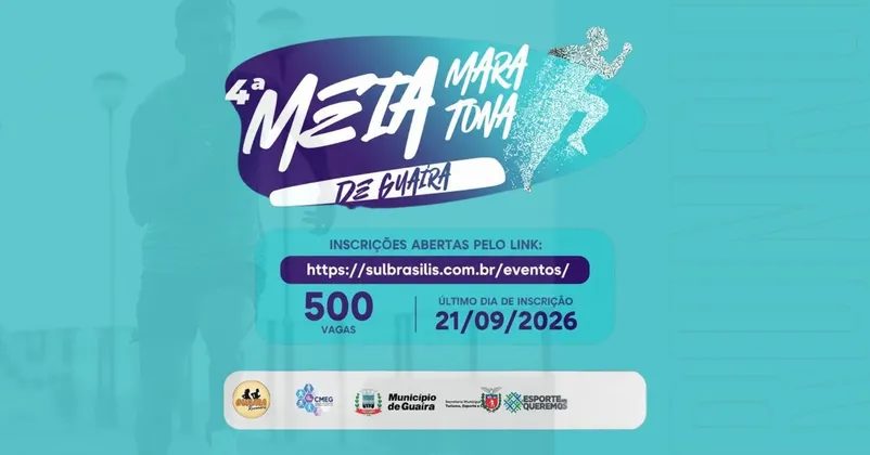 Imagem de divulgação da corrida 4a MEIA MARATONA DE GUAIRA / PR