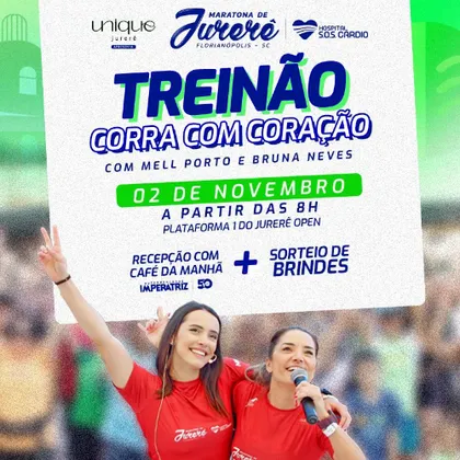 Imagem de divulgação da corrida Treinão Corra com o Coração
