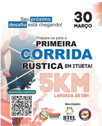 Imagem de divulgação da corrida 1ª Corrida Rústica De Itueta - 2025