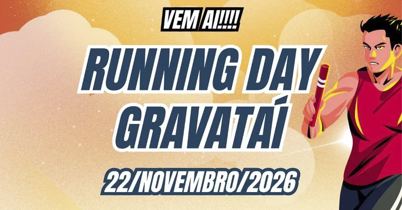 Imagem de divulgação da corrida Running Day Gravataí