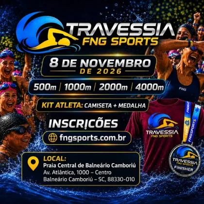 Imagem de divulgação da corrida Travessia Fng Sports 2026 - Etapa Novembro