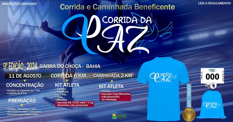 Imagem de divulgação da corrida 9ª Corrida Da Paz