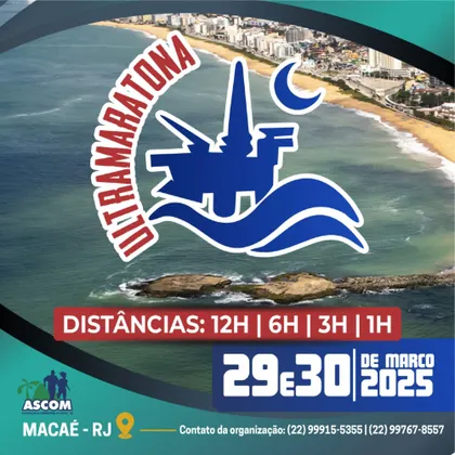 Imagem de divulgação da corrida 11ª Ultramaratona 12,6 E 3 Horas