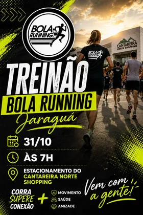 Imagem de divulgação da corrida Treinão Bola Running Jaraguá