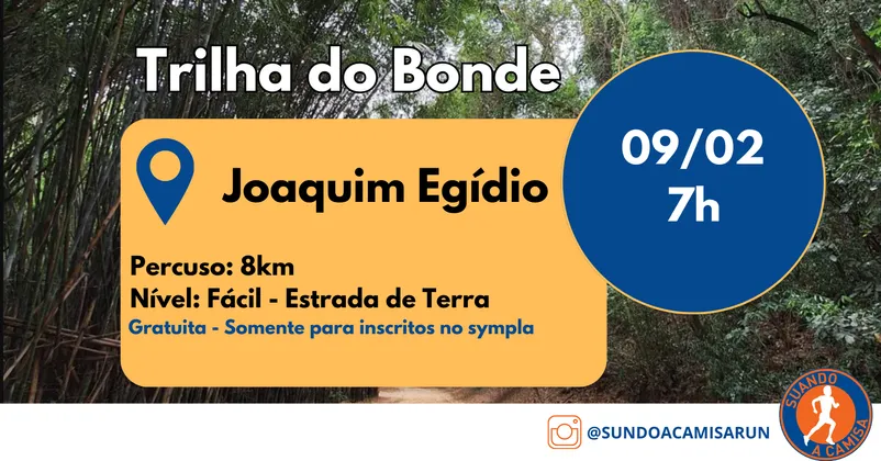 Imagem de divulgação da corrida Trilha do Bonde - Suando a Camisa Run
