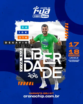 Imagem de divulgação da corrida Corrida De Rua Copa Bigmais 2026