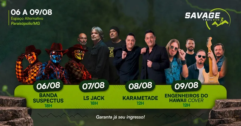 Imagem de divulgação da corrida Savage Trail Run - 08/08/26 - KARAMETADE