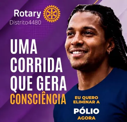 Imagem de divulgação da corrida Corrida Contra a Pólio No Mundo