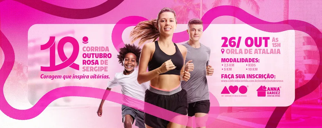 Imagem de divulgação da corrida 12ª Corrida OUTUBRO ROSA De Sergipe - 2026