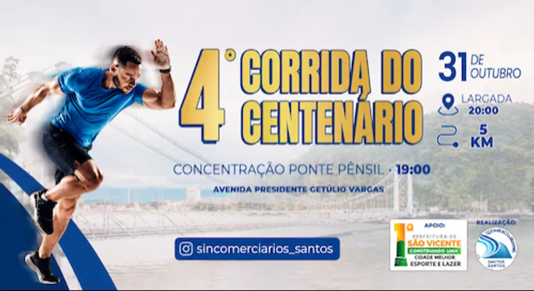 Imagem de divulgação da corrida 4 Corrida Do Centenario - Sincomerciarios
