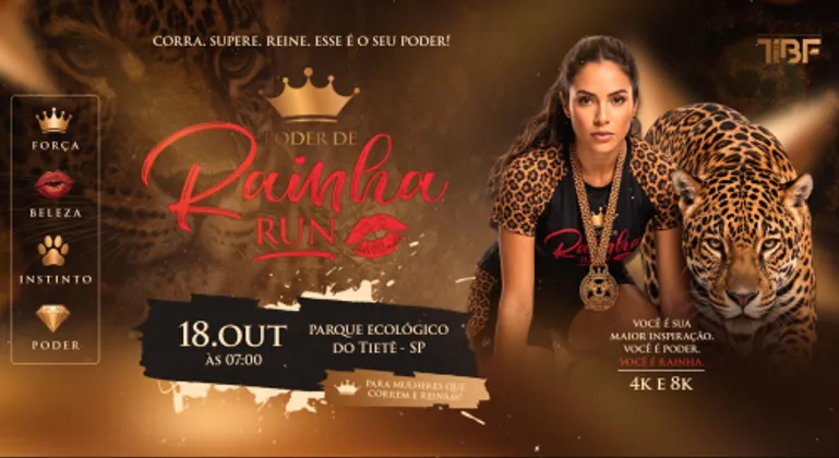 Imagem de divulgação da corrida Corrida Poder De Rainha 2026