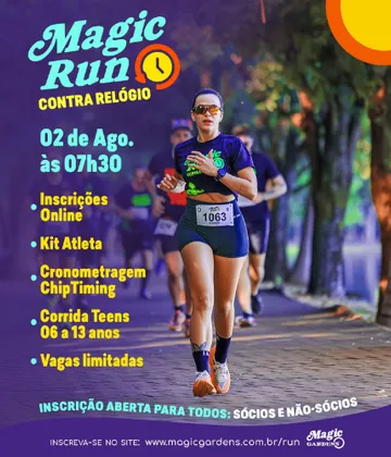 Imagem de divulgação da corrida 5ª Magic Run - Contra Relógio