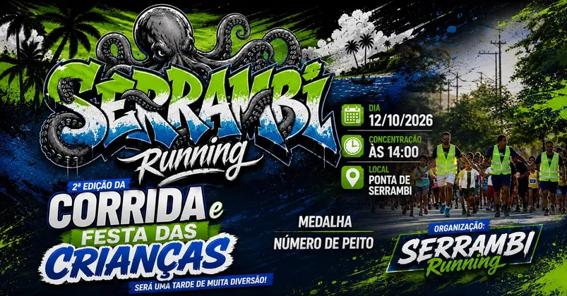 Imagem de divulgação da corrida 2ª Edição Da Corrida E Festa Das Crianças Serrambi Running