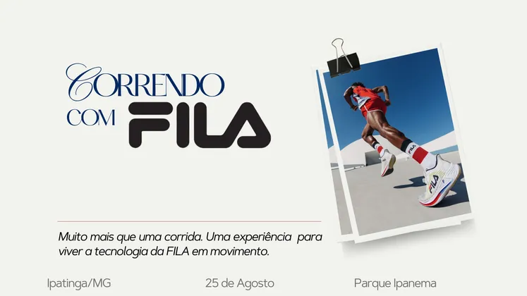 Imagem de divulgação da corrida Correndo com FILA