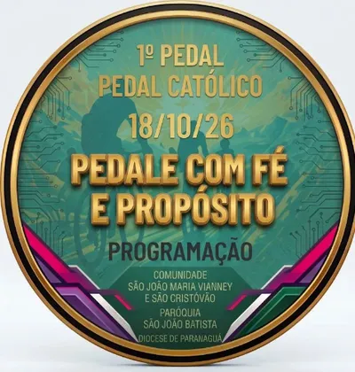 Imagem de divulgação da corrida 1º Pedal "Jesus Cristo É O Caminho"