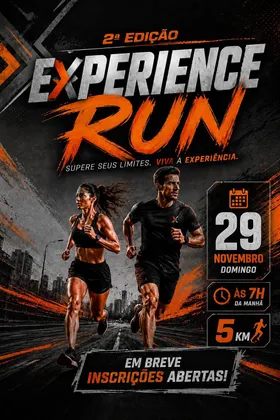 Imagem de divulgação da corrida Experience Run - 2ª Edição