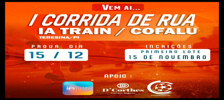 Imagem de divulgação da corrida 1° Corrida De Rua Iatrain - Cofalu