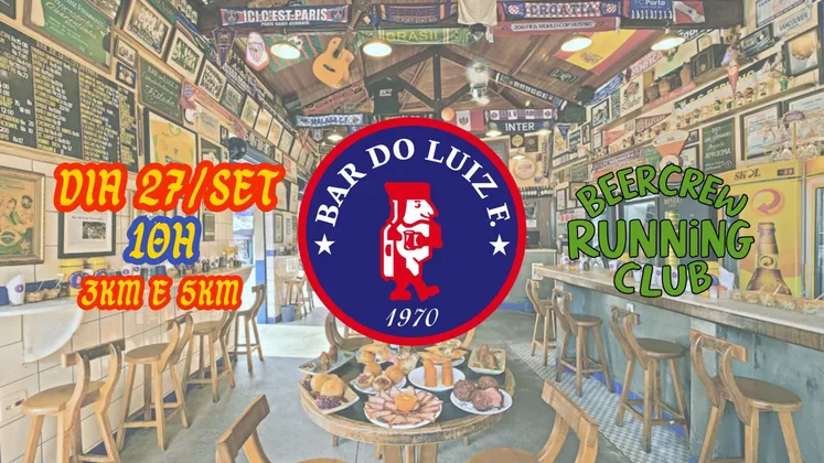 Imagem de divulgação da corrida Beercrew Running Club: Bar do Luiz Fernandes