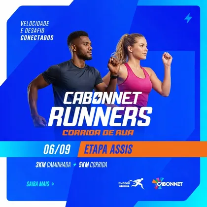 Imagem de divulgação da corrida Cabonnet Runners Etapa Assis Sp