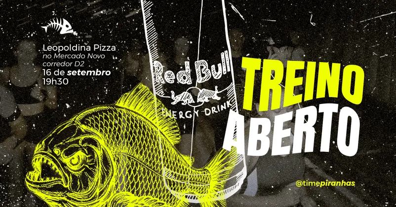 Imagem de divulgação da corrida Corre Red Bull + Time Piranhas // Mercado Novo