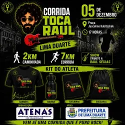 Imagem de divulgação da corrida Corrida Toca Raul Lima Duarte