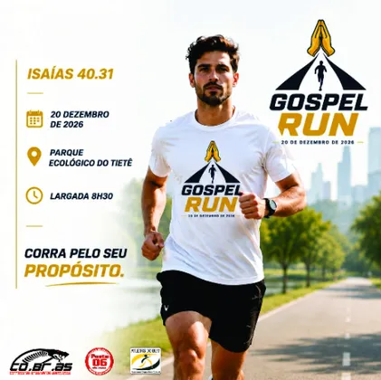 Imagem de divulgação da corrida Gospel Run 5km