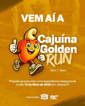 Imagem de divulgação da corrida Cajuína Golden Run