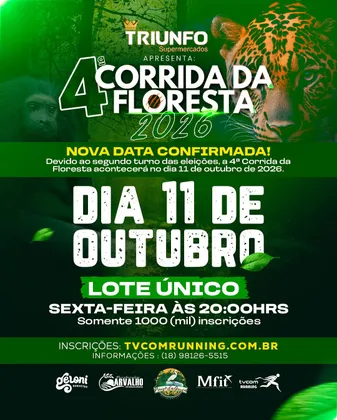 Imagem de divulgação da corrida 4ª Corrida Da Floresta Etapa Teodoro Sampaio 2026