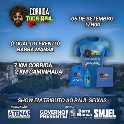Imagem de divulgação da corrida Corrida Toca Raul Barra Mansa