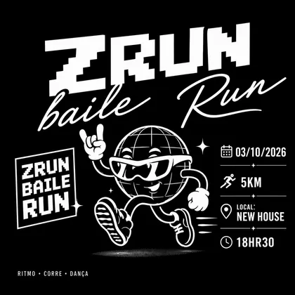Imagem de divulgação da corrida Zrun Baile Run