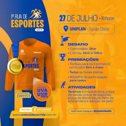Imagem de divulgação da corrida I Rua De Esportes by Tribo Alfa