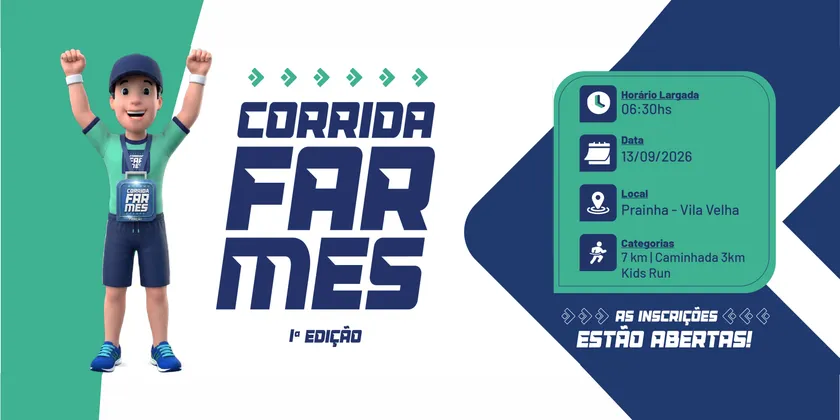 Imagem de divulgação da corrida Corrida Farmes